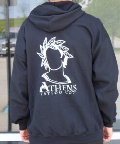 Athens Tattoo. Co. Logo Zip Up Hoodie