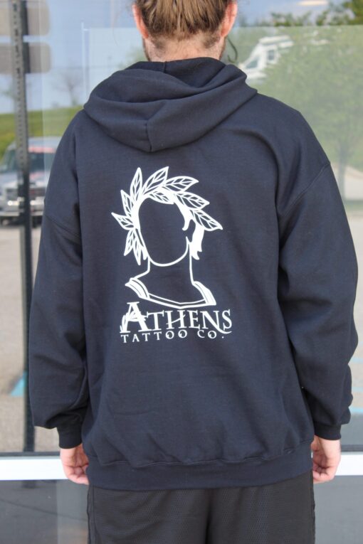 Athens Tattoo. Co. Logo Zip Up Hoodie